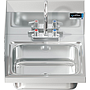 COMAL 14 x 10 x 5 HANDSINK WITH DECK FAUCET END SPLASH LEFT